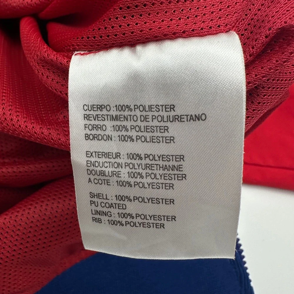 Reebok NFL On Field New York Giants Windbreaker Pullover Blue Red Mens XL VT Y2K - Picture 10 of 12